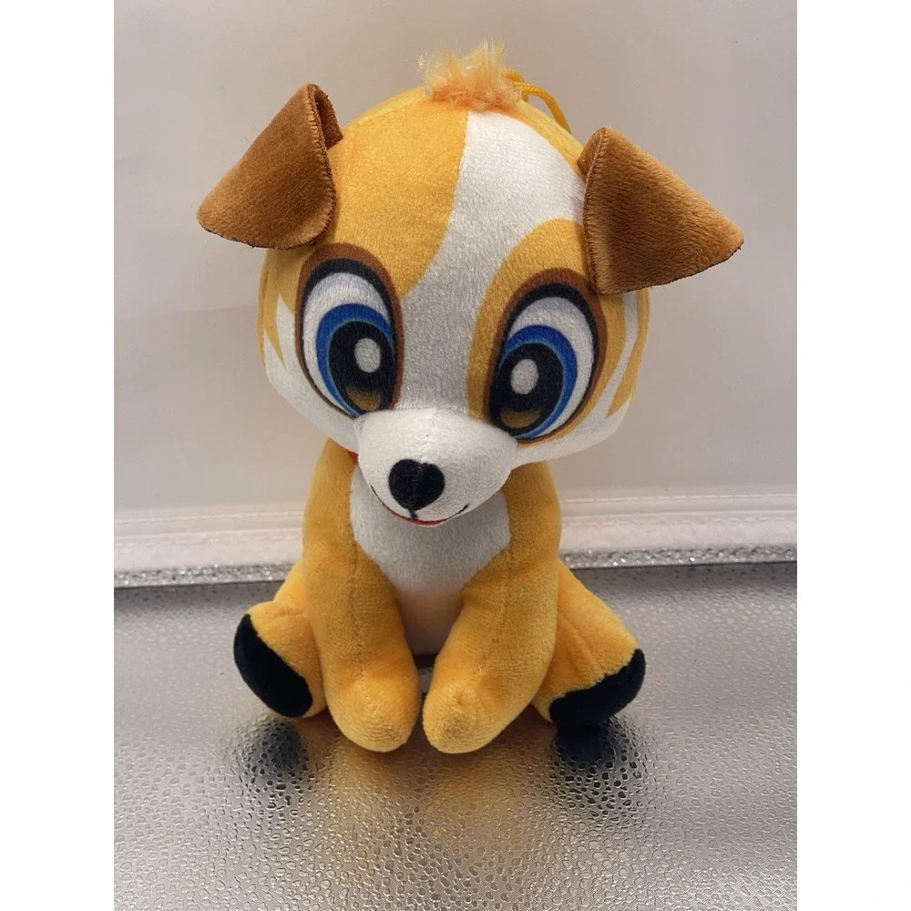Classic . Brown White Dog Plush Stuffed Animal 9
